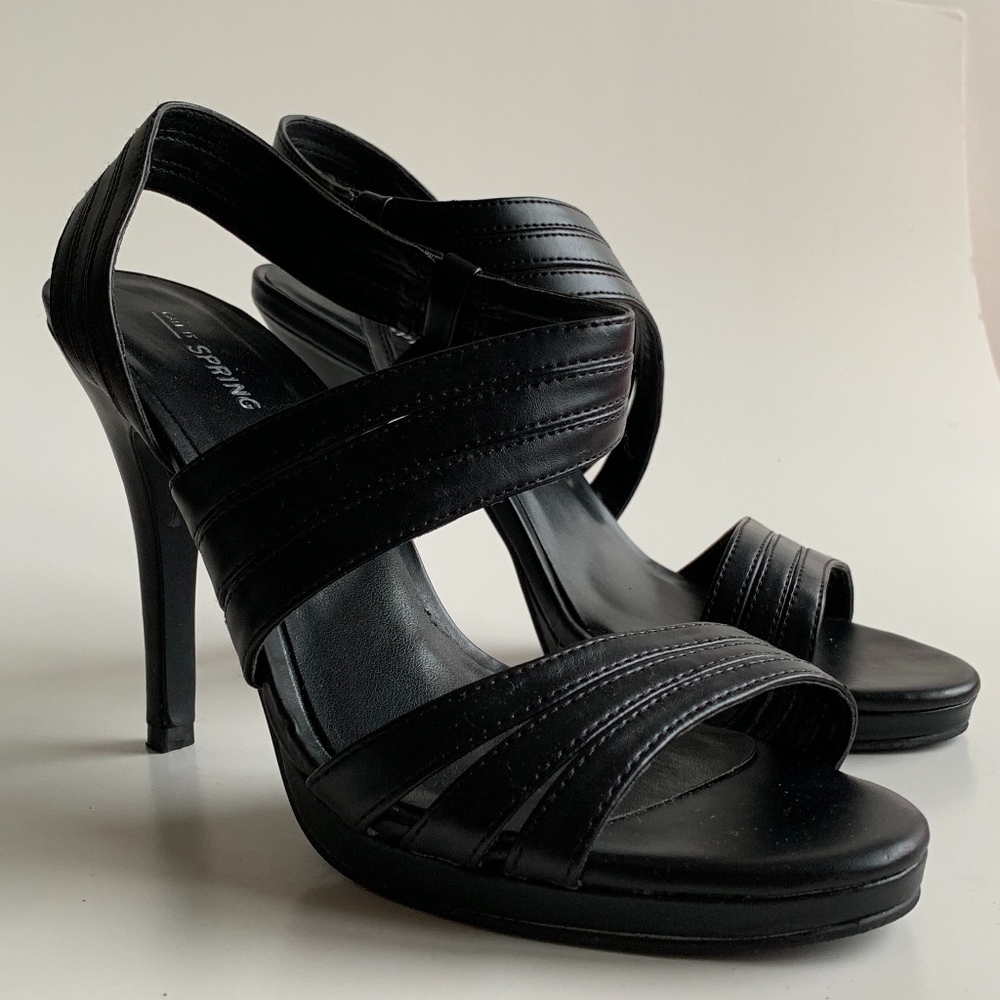 Call It Spring Black Slip-on High Heel Size 9
